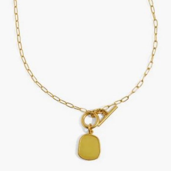 Madewell Gold and Green Pendant Necklace - Picture 3 of 6